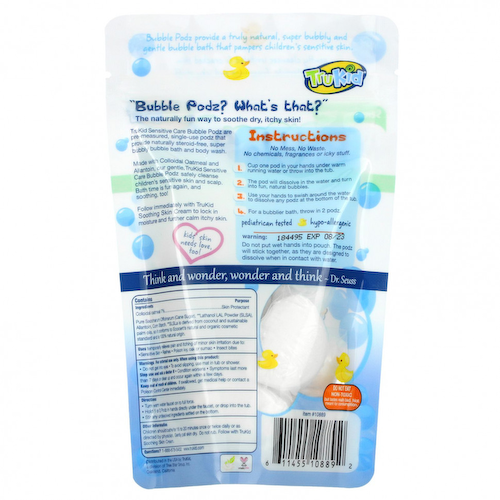 TruKid, Bubble Podz, Sensitive Care, без запаха, 8 капсул (80 г) #1