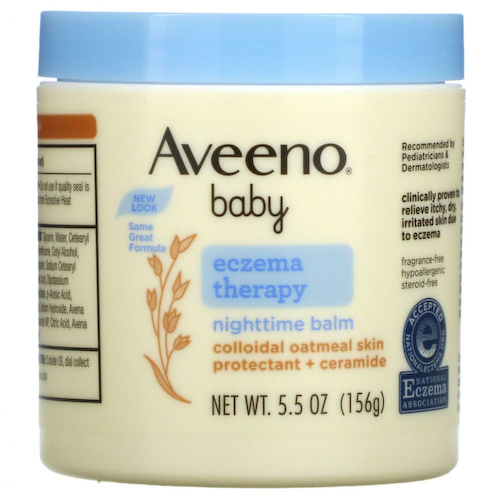 Aveeno, ночной бальзам для облегчения симптомов экземы у детей, без отдушки, 156 г (5,5 унции) #1