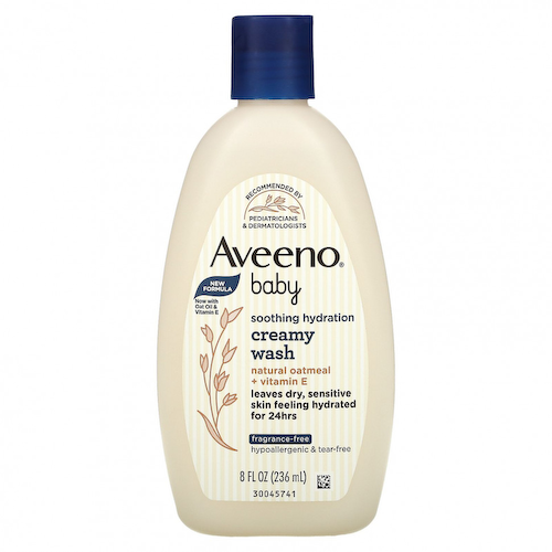 Aveeno, Baby, крем для душа, без отдушек, 236 мл (8 жидк. Унций) #1