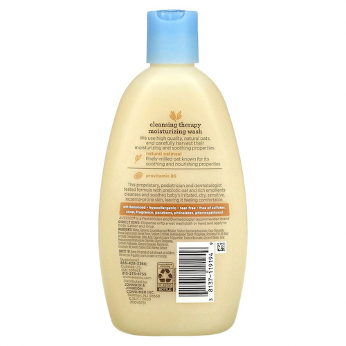 Aveeno, Baby, увлажняющее средство для умывания Cleansing Therapy, без запаха, 236 мл (8 жидких унций) #1