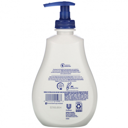 Dove, Baby Dove, Derma Care, успокаивающее средство для душа, 384 мл (13 жидк. Унций) #1