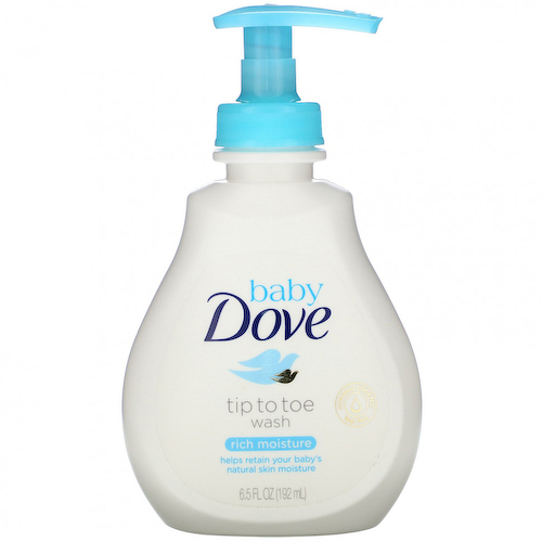 Dove, Baby, Средство для мытья кончиков пальцев ног, насыщенное увлажнение, 6,5 жидких унций (192 мл) #1