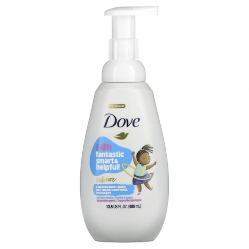 Dove, Kids Care, пенящийся гель для душа, сахарная вата, 400 мл (13,5 жидк. Унции) #1
