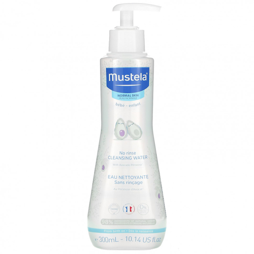 Mustela, Baby, Очищающая вода без ополаскивания, 10,14 жидких унций (300 мл) #1