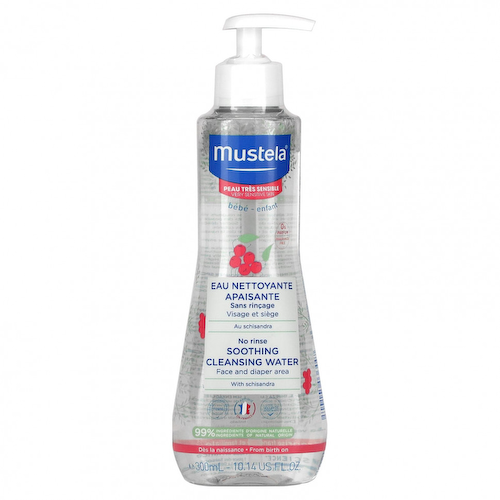 Mustela, Успокаивающая очищающая вода без смывания с лимонником, для очень чувствительной кожи, без отдушек, 300 мл (10,14 жидк. Унции) #1