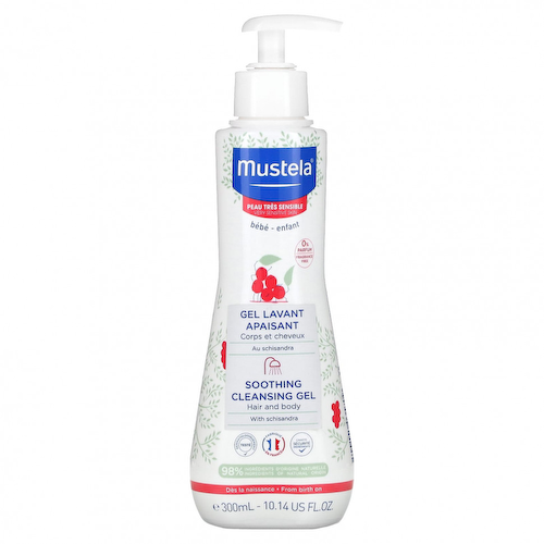 Mustela, Успокаивающий очищающий гель с лимонником, без отдушек, 300 мл (10,14 жидк. Унции) #1