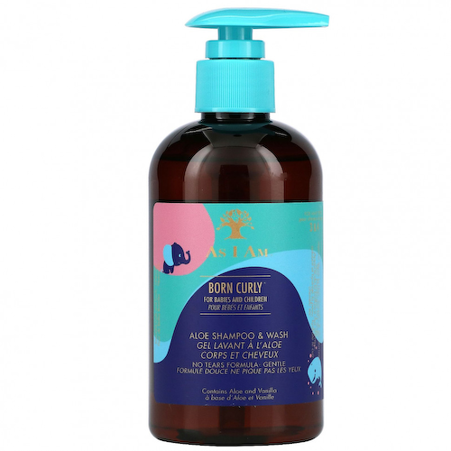 As I Am, Born Curly For Babies and Children, Aloe Shampoo & Wash, 8 fl oz (240 ml) #1