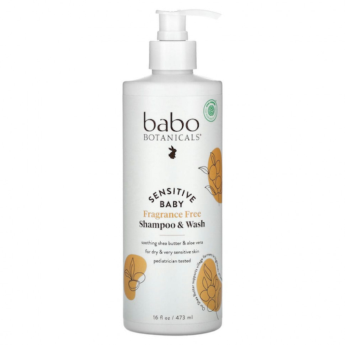 Babo Botanicals, Sensitive Baby, шампунь и гель для душа, не содержит отдушек, 16 ж. унц. (473 мл) #1