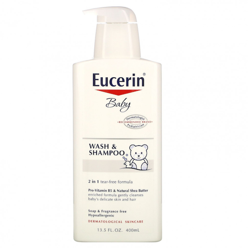 Eucerin, Baby, гель для душа и шампунь, без аромат, 400 мл (13,5 жидких унций) #1