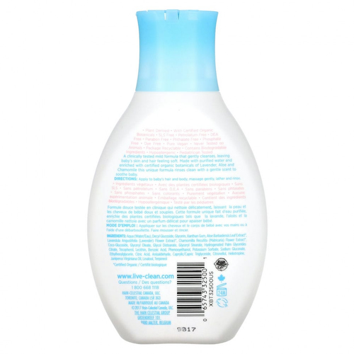 Live Clean, Для детей, мягкое увлажнение, шампунь и гель для душа без слез, 10 унций (300 мл) #1