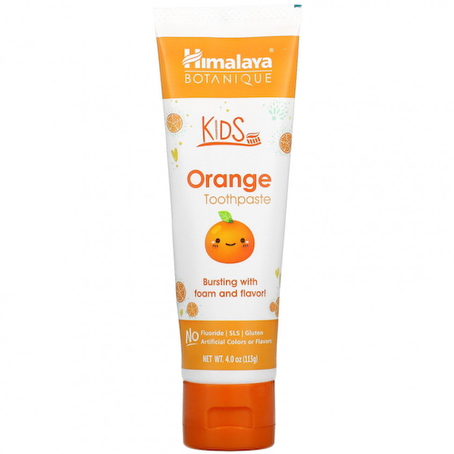 Himalaya, Kids, Зубная паста с апельсином, 4,0 унции (113 г) #1