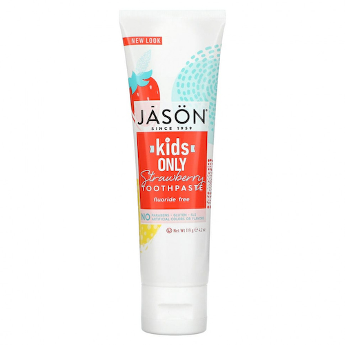 Jason Natural, Только для детей! Зубная паста с клубничным вкусом 119 г (4,2 унции) #1