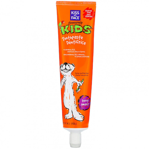 Kiss My Face, Obsessively Kids, зубная паста, без фтора, с вкусом ягод, 113 г (4 унции) #1