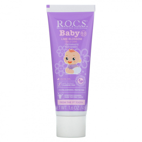R.O.C.S., Baby, зубная паста с ароматом липы, для детей 0?3 лет, 45 г (1,6 унции) #1