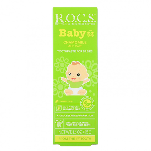 R.O.C.S., Baby, зубная паста с ромашкой, для детей 0?3 лет, 45 г (1,6 унции) #1
