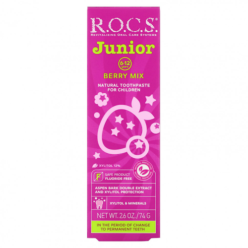R.O.C.S., Junior, зубная паста со вкусом ягод, для детей 6?12 лет, 74 г (2,6 унции) #1