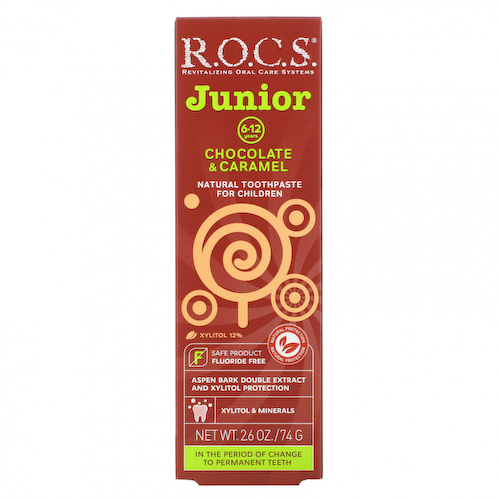 R.O.C.S., Junior, зубная паста со вкусом шоколада и карамели, для детей от 6 до 12 лет, 74 г (2,6 унции) #1