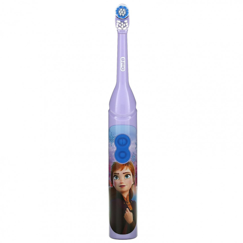 Oral-B, детская зубная щетка на батарейках, мягкая, «Холодное сердце», 1 шт. #1