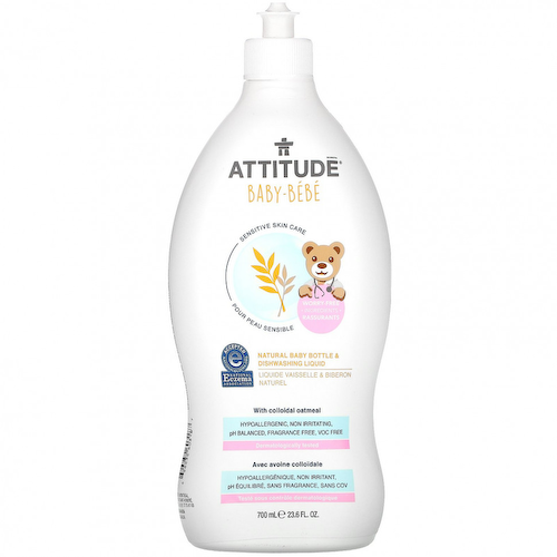 ATTITUDE, Baby, натуральное средство для мытья детских бутылочек и посуды, 700 мл (23,6 жидк. Унции) #1