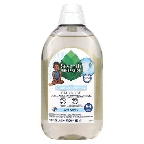 Seventh Generation, Ультраконцентрированное детское средство для стирки Easy Dose, свободное и прозрачное, 683 мл (23,1 жидк. Унции) #1