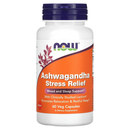 NOW Foods, Ashwagandha Stress Relief`` 60 растительных капсул #1