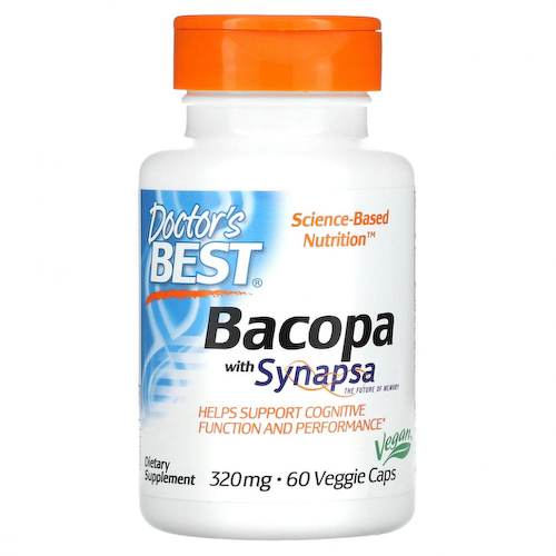 Doctor's Best, бакопа с Synapsa, 320 мг, 60 вегетарианских капсул #1