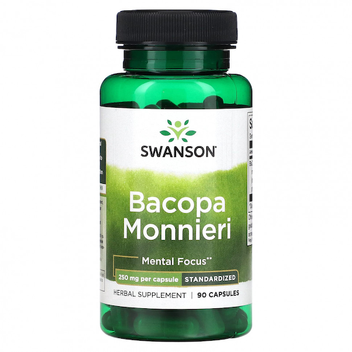 Swanson, Бакопа Монье, 250 мг, 90 капсул #1