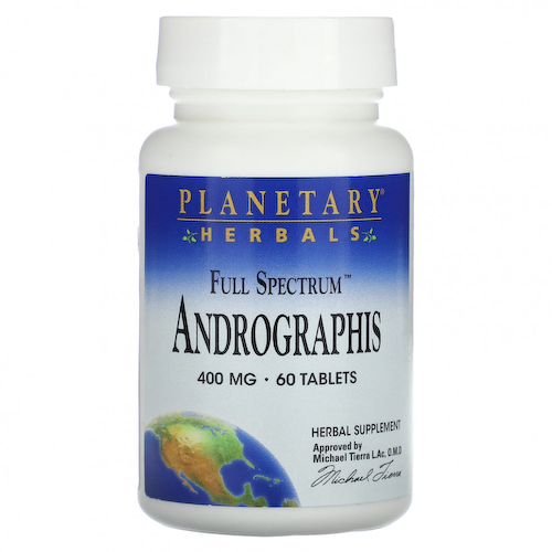Planetary Herbals, Андрографис полного спектра, 400 мг, 60 таблеток #1