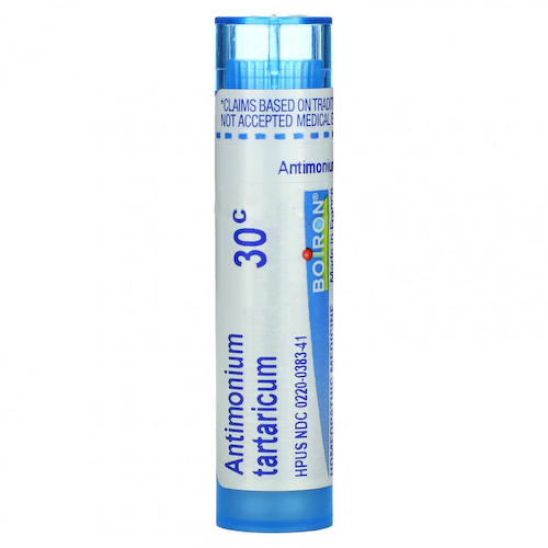 Boiron, Single Remedies, Антимониум тартарикум, 30C, прибл. 80 гранул #1
