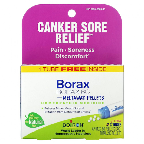 Boiron, Бура 6C, гранулы Meltaway, 3 тюбика, прибл. 80 гранул каждая #1