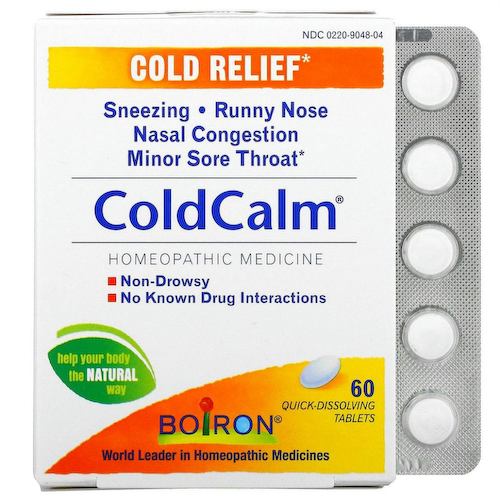 Boiron, ColdCalm, средство от простуды, 60 быстрорастворимых таблеток #1