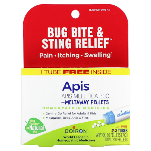 Boiron, Гранулы Apis Meltaway, 3 тюбика, 80 гранул в каждом #1