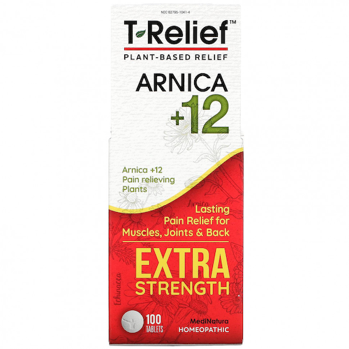 MediNatura, T-Relief, арника + 12, с повышенной силой действия, 90 таблеток #1