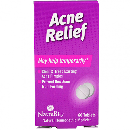 NatraBio, Средство от угревой сыпи Acne Relief, 60 таблеток #1
