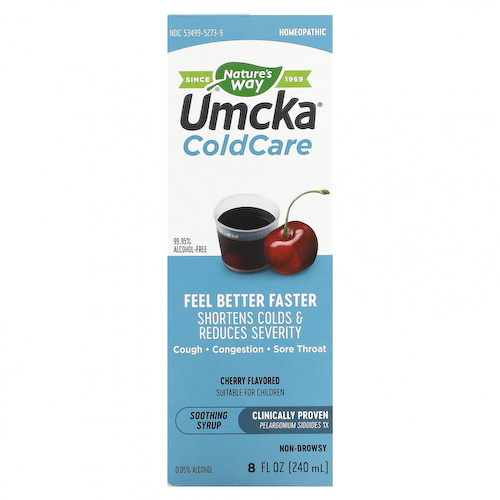 Nature's Way, Umcka, ColdCare, успокаивающий сироп, вишня, 240 мл (8 жидк. Унций) #1