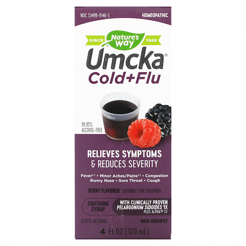 Nature's Way, Umcka, средство от простуды и гриппа, с ягодным вкусом, 120 мл (4 жидк. унции) #1