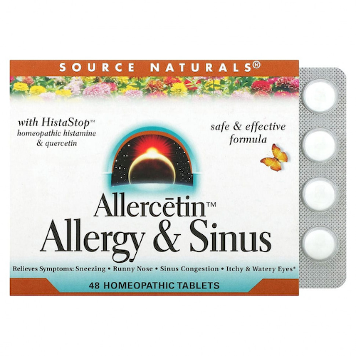 Source Naturals, Allercetin, средство от аллергии и заложенности носа, 48 таблеток #1