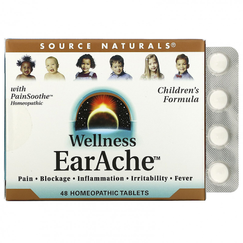 Source Naturals, Wellness, боль в ухе, 48 гомеопатических таблеток #1