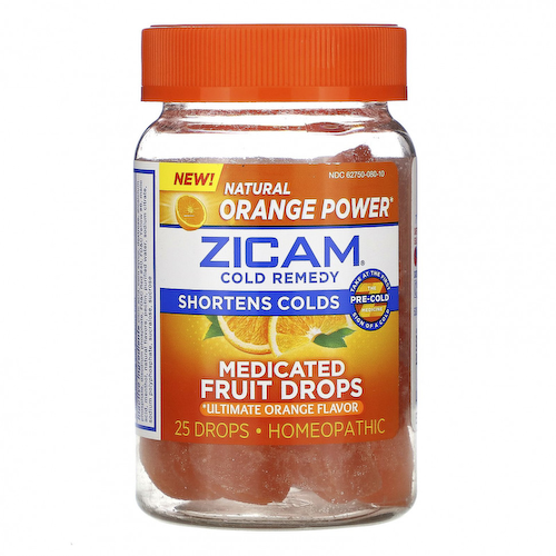 Zicam, Cold Remedy, лечебные фруктовые капли, превосходный апельсин, 25 капель #1
