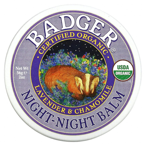 Badger Company, Organic, бальзам 'ночь-ночь', лаванда и ромашка, 2 унции (56 г) #1