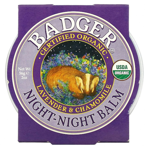 Badger Company, Organic, бальзам 'ночь-ночь', лаванда и ромашка, 2 унции (56 г) #1