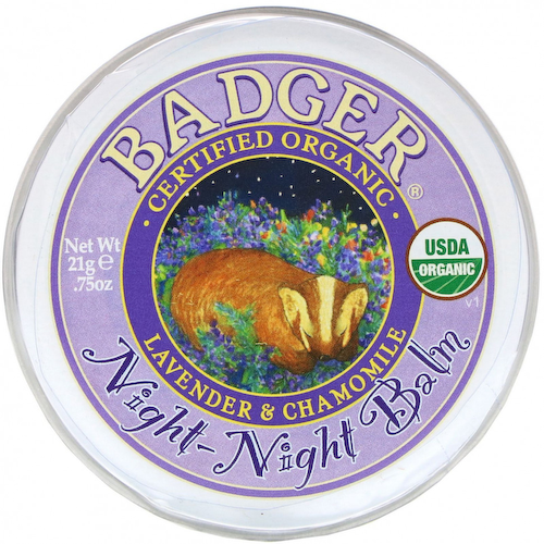 Badger Company, Organic, бальзам 'ночь-ночь', лаванда и ромашка, 0,75 унции (21 г) #1
