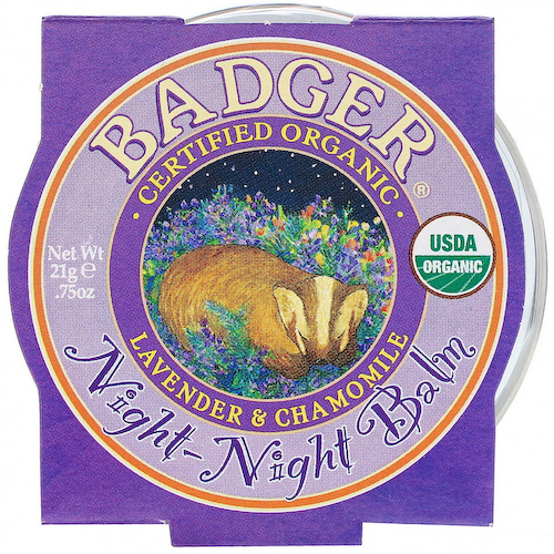 Badger Company, Organic, бальзам 'ночь-ночь', лаванда и ромашка, 0,75 унции (21 г) #1