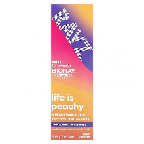 Bioray Inc., Rayz, Life Is Peachy, для подростков, персик, 59 мл (2 жидк. Унции) #1