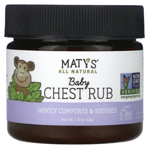 Maty's, Средство для массажа груди, эвкалипт, лаванда и ромашка, для детей от 3 месяцев, 43 г (1,5 унции) #1