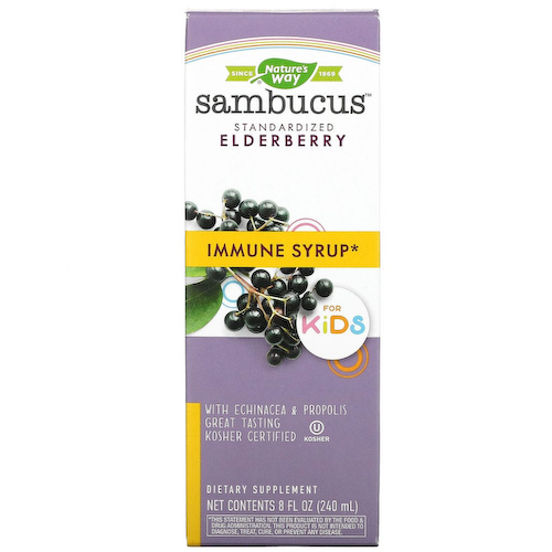 Nature's Way, Sambucus для детей, стандартизированный экстракт бузины, оригинальный сироп, 240 мл (8 жидк. унций) #1
