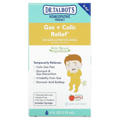 Dr. Talbot's, От газов и колик, для детей от 0 до 4 лет, натуральный яблочный сок, 118 мл (4 жидк. Унции) #1