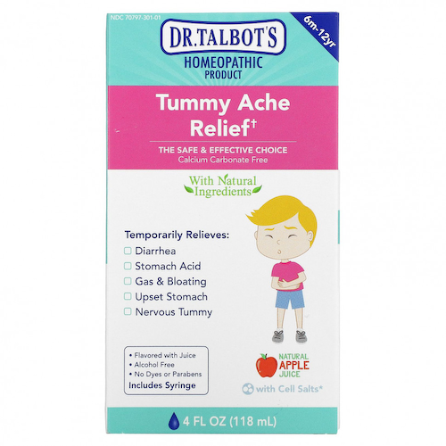 Dr. Talbot's, Tummy Ache Relief, для детей от 6 месяцев до 12 лет, со вкусом натурального яблочного сока, 118 мл (4 жидк. Унции) #1