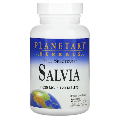 Planetary Herbals, Шалфей, 1,020 мг, 120 таблеток #1