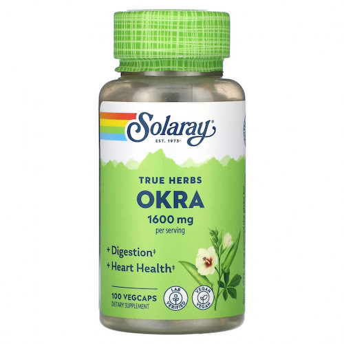 Solaray, True Herbs, бамия, 400 мг, 100 растительных капсул #1